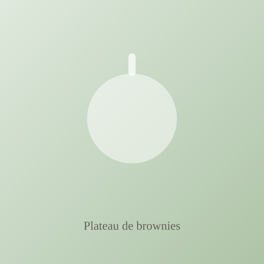 Plateau de brownies